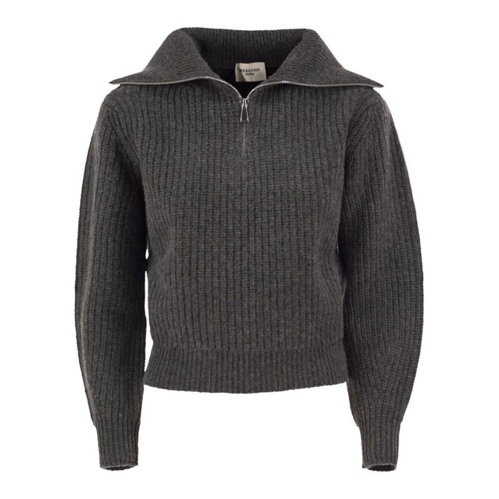 Weekend Maxmara Women Wkdlaser - Virgin Wool Half-Zip High-Neck Jumper